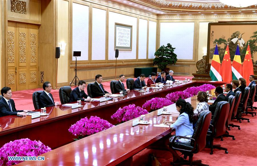 CHINA-BEIJING-XI JINPING-SEYCHELLES-PRESIDENT-MEETING (CN)