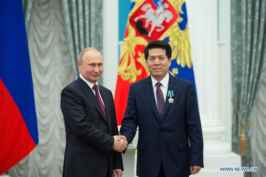 RUSSIA-MOSCOW-LI HUI-PUTIN-THE ORDER OF FRIENDSHIP