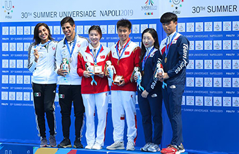 China wins mixed team event diving at 30th Summer Universiade
