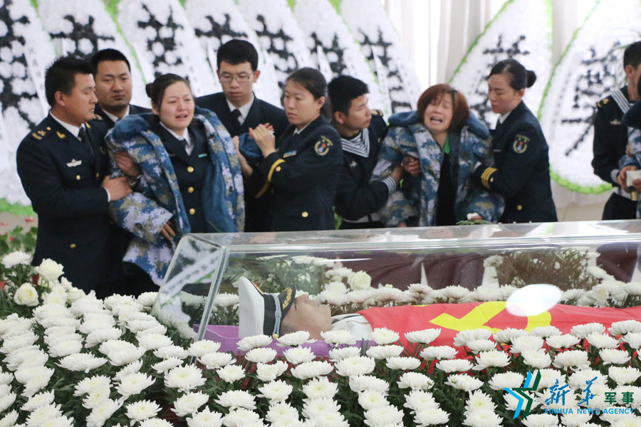 &uarr;資料圖片：張超烈士遺體告別儀式現場。