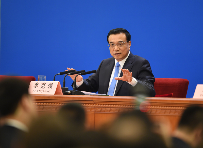 3月15日，國務院總理李克強在北京人民大會堂與中外記者見面，并回答記者提問。新華社記者 謝環(huán)馳 攝