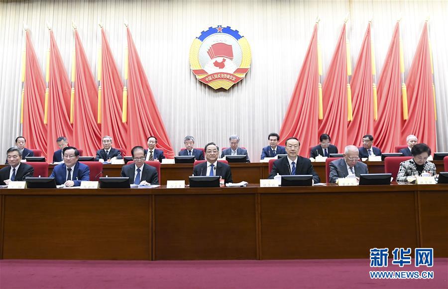 1月22日，政協(xié)第十二屆全國委員會常務(wù)委員會第二十四次會議在北京開幕。全國政協(xié)主席俞正聲出席開幕會。 新華社記者 燕雁 攝