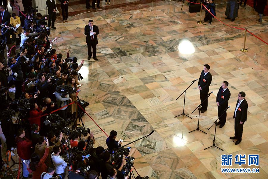 （兩會&middot;人大開幕）（14）全國人大代表接受采訪