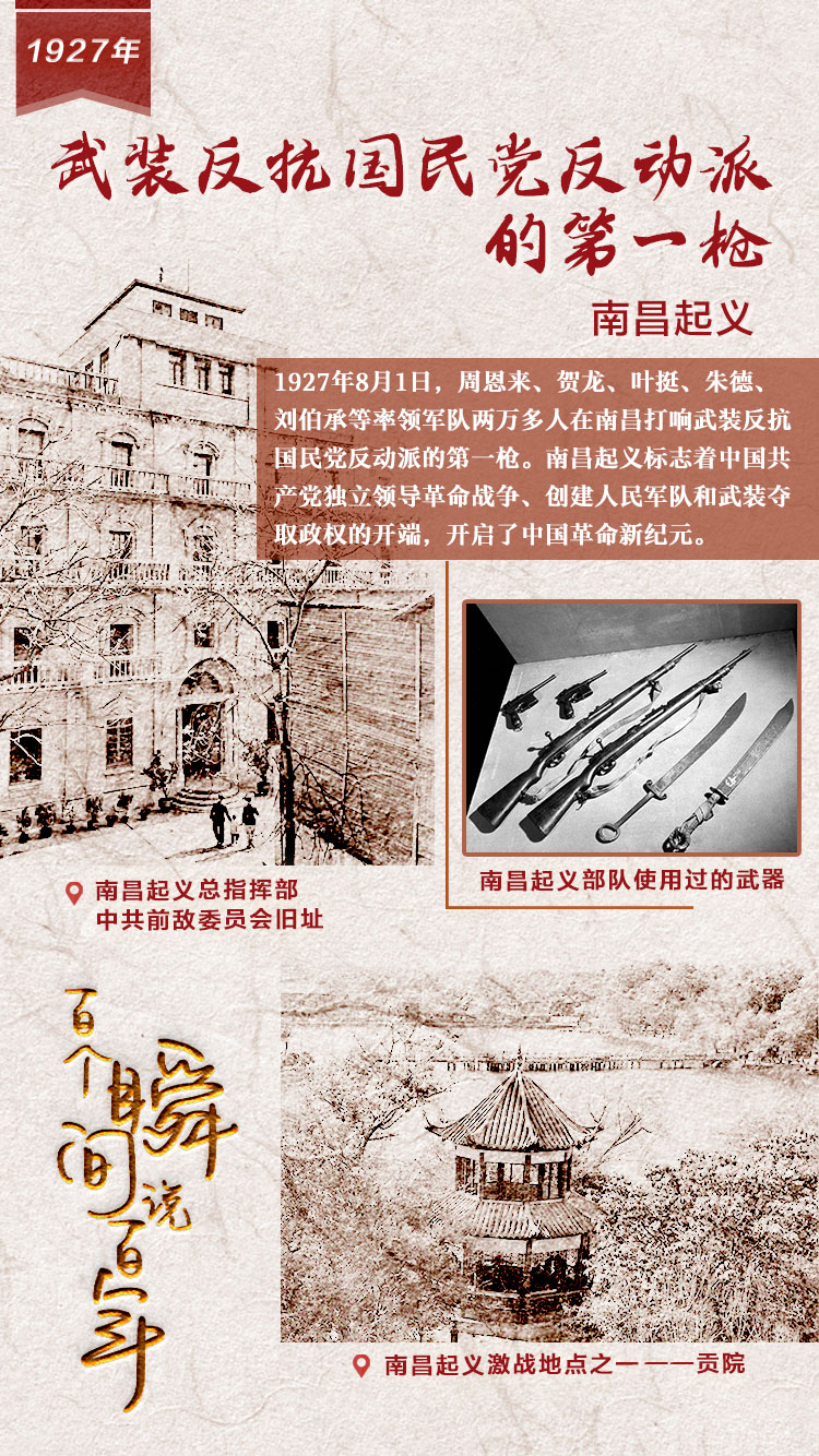 1927，武裝反抗國民黨反動派的第一槍
