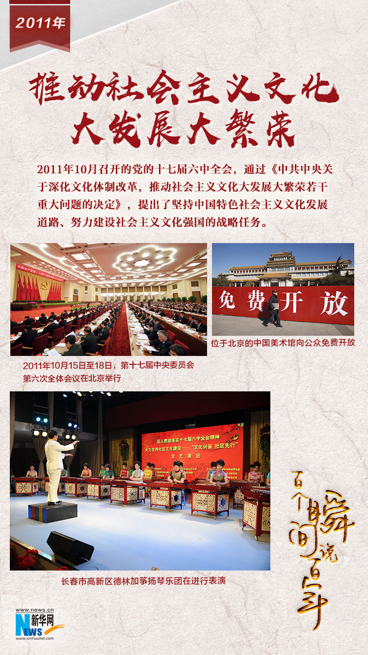 2011，推動社會主義文化大發(fā)展大繁榮