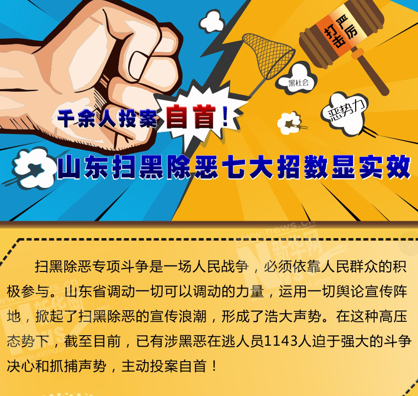 千余人投案自首！山東掃黑除惡七大招數(shù)顯實(shí)效