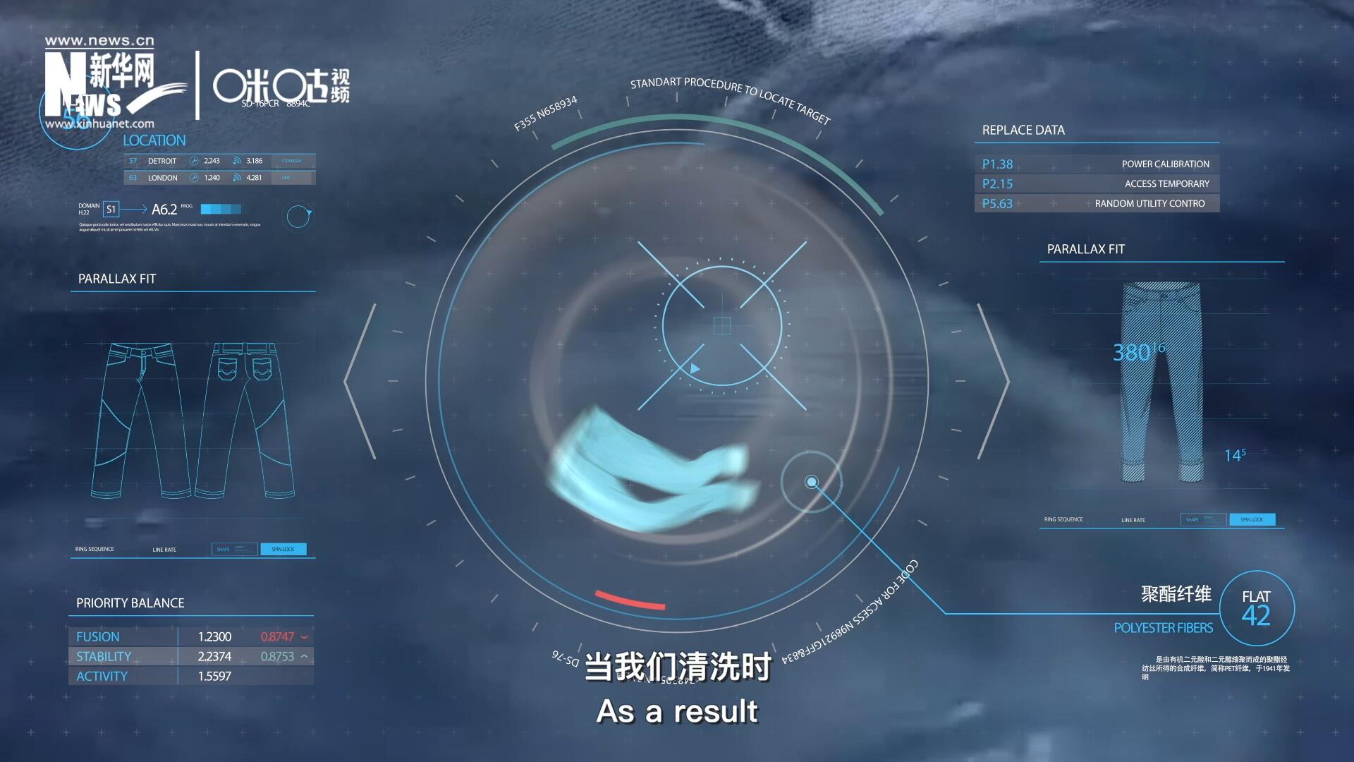 為了增強牛仔褲的彈性，面料里還會加入聚酯纖維