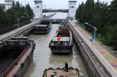 京杭古運河蘇北航段借力&ldquo;綠色航運&rdquo;煥發(fā)生機