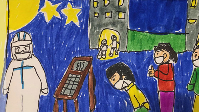 一筆一畫！童心致敬抗疫英雄