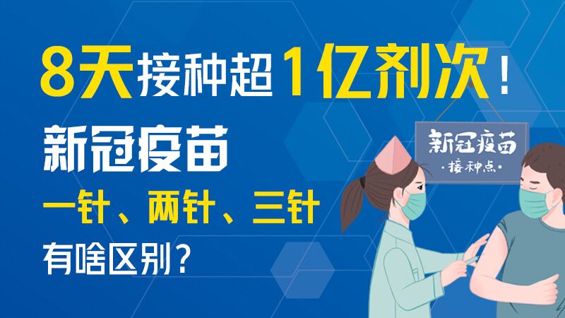 8天接種超1億劑次！新冠疫苗一針、兩針、三針有啥區(qū)別？