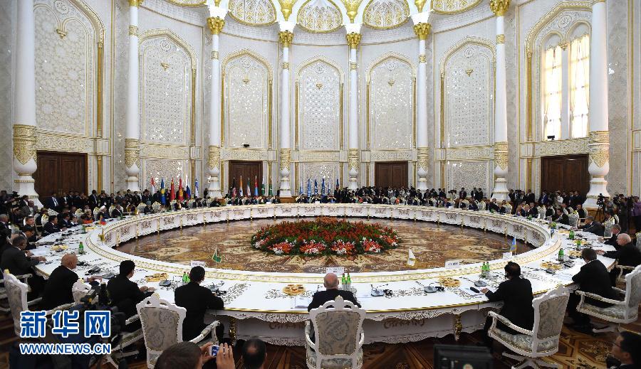 9月12日，上海合作組織成員國元首理事會第十四次會議在塔吉克斯坦首都杜尚別舉行。國家主席習(xí)近平出席會議并發(fā)表重要講話。新華社記者馬占成攝 