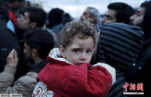 滯留希臘的難民。