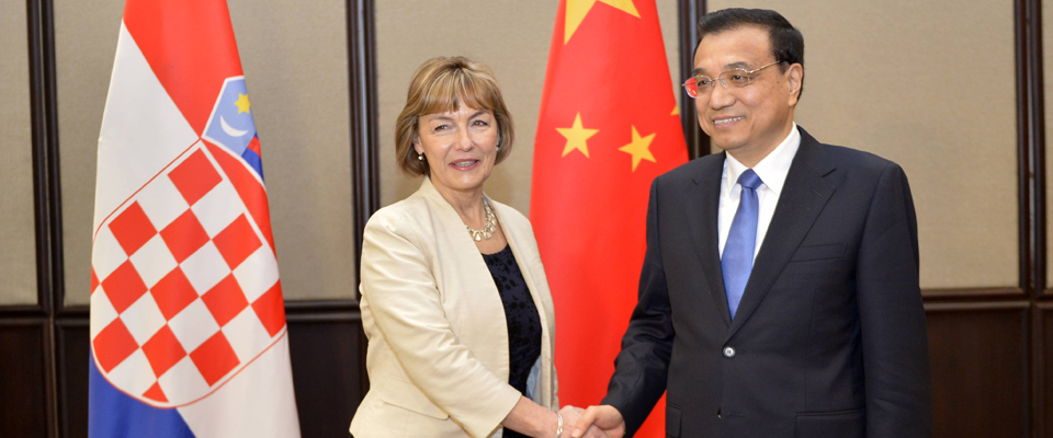 李克強(qiáng)會(huì)見克羅地亞總理代表、第一副總理兼外長普希奇